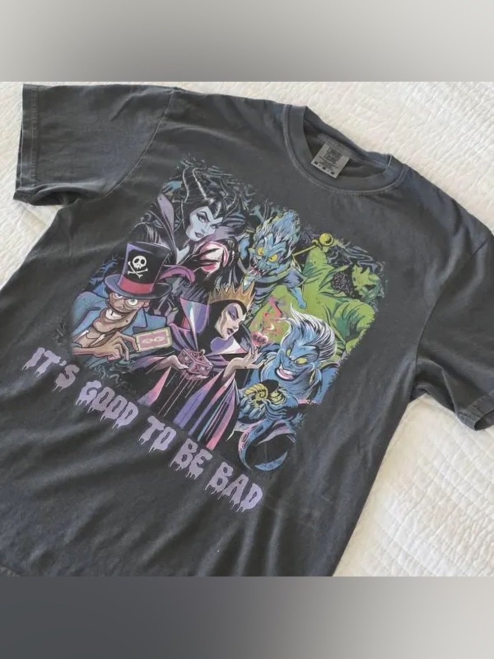 Disney Villains Graphic Tee - "It's Good to Be Bad" - Pepper/Comfort Colors